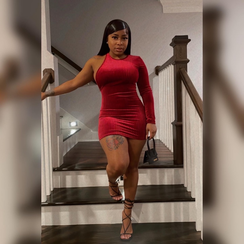 Burgundy velvet Dress